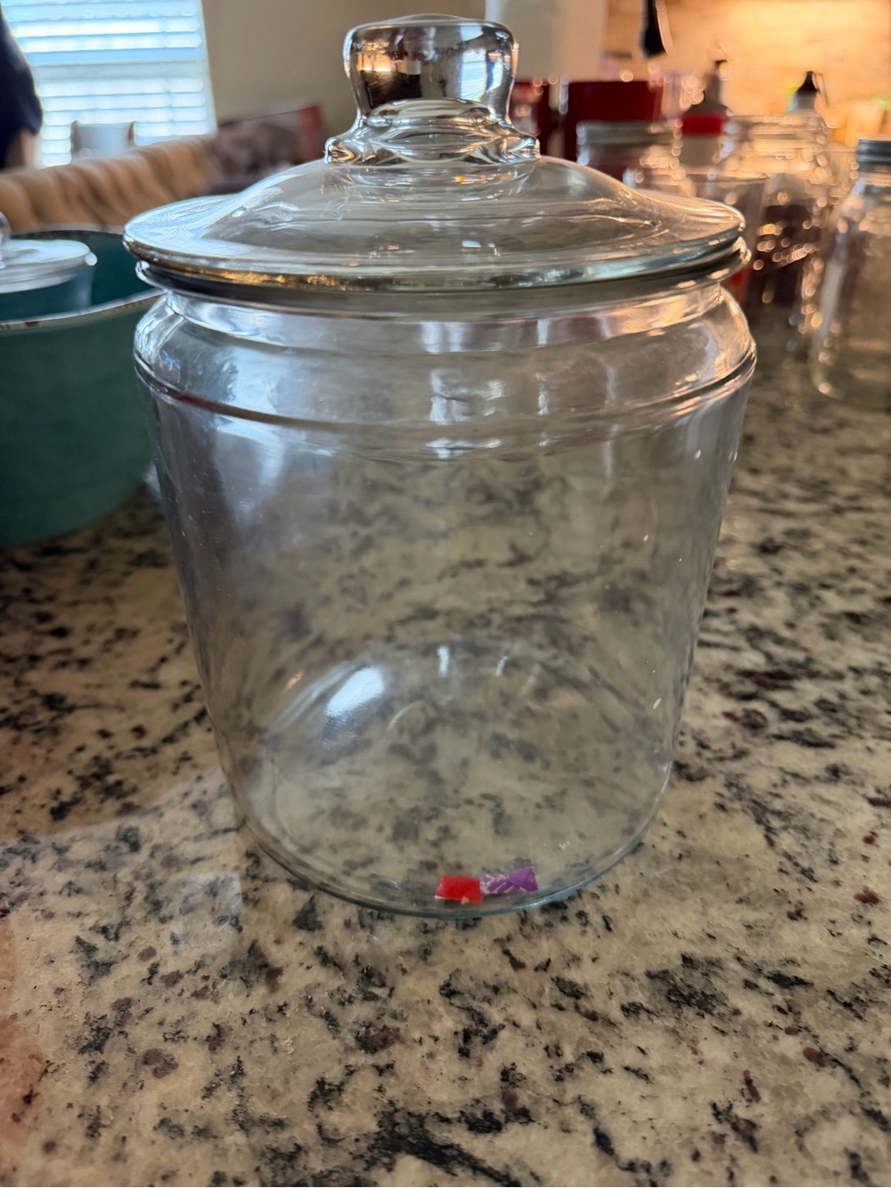 Clear Glass Kitchen Storage Jar with Lid